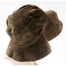 Brown Suede Floppy Hat