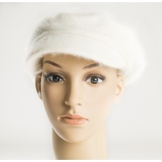 White Angoria Cap