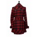 Black & Red Wool Coat