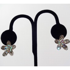 Rhinestone Flower Earings