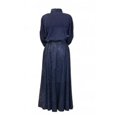 2pc Blue Suede Skirt