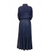 2pc Blue Suede Skirt