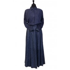 2pc Blue Suede Skirt