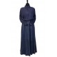 2pc Blue Suede Skirt