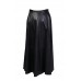 Soft Leather Long Black Skirt