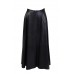 Soft Leather Long Black Skirt