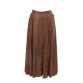 Brown Suede Long Skirt