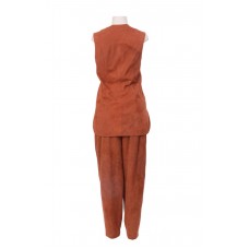 Suede Vest Suit