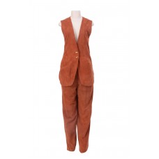 Suede Vest Suit