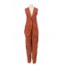 Suede Vest Suit