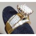 14 Karat Gold Ring w/round diamonds w/baguettes