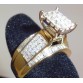 14 Karat Gold Ring w/round diamonds w/baguettes
