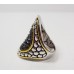 Sterling Silver Black Marcasite Trimmed in Gold