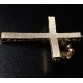 All Gold Cross with Topaz Swarovski Crystals Napkin Holder