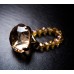 All Gold Round Topaz Swarovski Crystal Napkin Holder