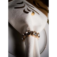 Linen Hand Painted Gold Leaf design table Napkin