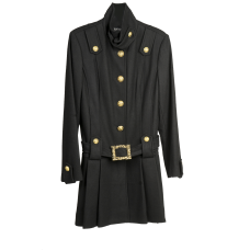 Black Gold Button Coat