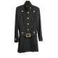 Black Gold Button Coat