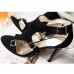 Guess Black Suede Open Toe Shoe