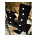 Miu-Miu Black Leather Suede Boots 5" Heel