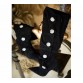 Miu-Miu Black Leather Suede Boots 5" Heel
