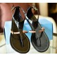 Black and Gold Plastic Sandal