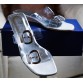 Stuart Weitzman - Clear Sandal with Silver Buckles on Top