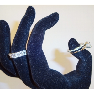 Zirconia Band Double Engagement + Band