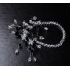 All Beaded Black and Clear Swarovski Crystal Napkin Holders