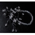 All Beaded Black and Clear Swarovski Crystal Napkin Holders