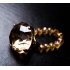 All Gold Round Topaz Swarovski Crystal Napkin Holder