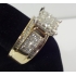 14 Karat Gold Ring w/round diamonds w/baguettes