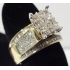 14 Karat Gold Ring w/round diamonds w/baguettes