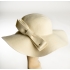Creme Wool Floopy Hat w/bow on the side