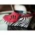 Red Suede Black and White Suede Leopard Print 4" Heel
