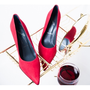 Donald Pliner - Red Suede 4" Heel