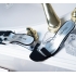 Norman Rupli - Black Fabric Strap and Clear Open Toe Sandal