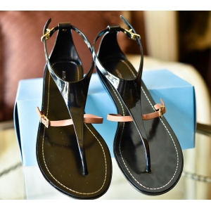 Black and Gold Plastic Sandal