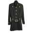 Black Gold Button Coat