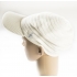 Fitted Creme wide rim Sweater Cap