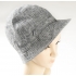 Gray and White Silk + Polyester blend hat