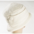 White Wool Hat w/what ban and button