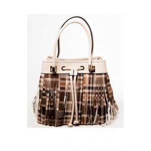 Beige Flannel Bag