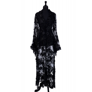 Black Leather Lace Sequiens Swing