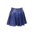 Pleated Ultra Suede Blue Skirt