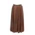 Brown Suede Long Skirt