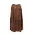 Brown Suede Long Skirt