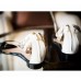 White and Black Leather Sandal with Snake Skin Pattern on Ankle Strap White and Black Leather Sandal with Snake Skin Pattern on Ankle Strap